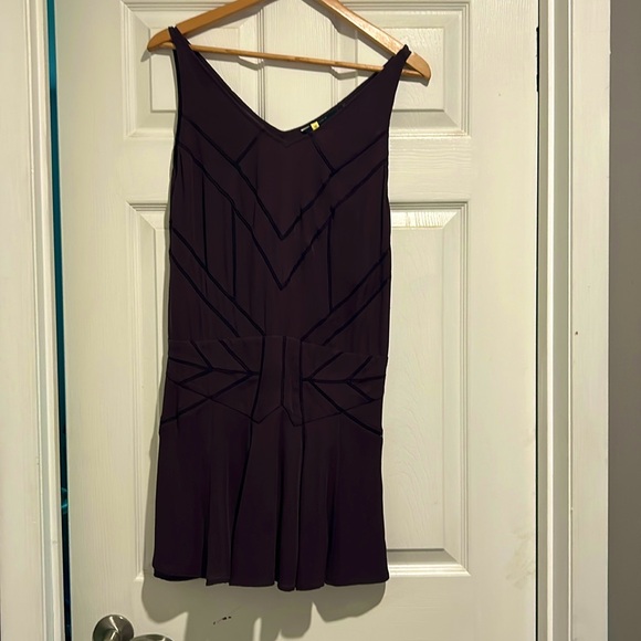 Purple Marciano Sheer Mini Dress - Picture 3 of 6